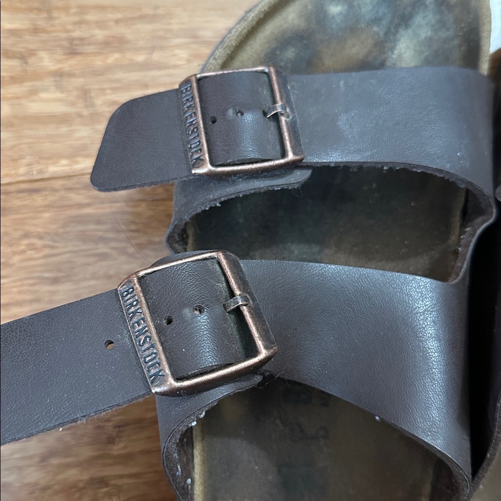 Brown Double Strap Sandals Birkenstock 39 - Picture 2 of 5